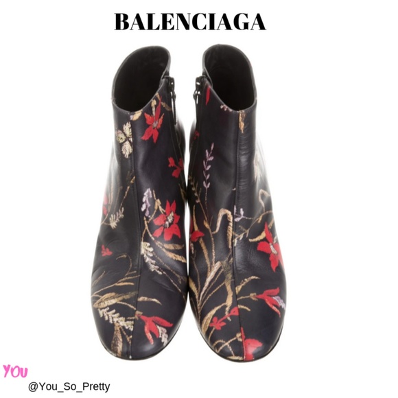 BALENCIAGA FLORAL ANKLE BOOTS - Picture 3 of 6